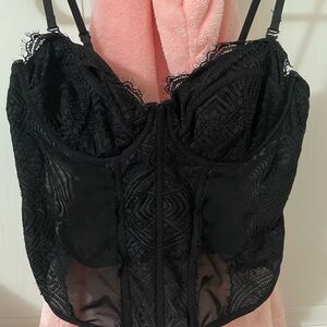 Garage Black Lace Bustier